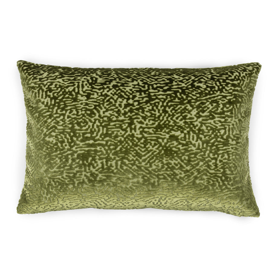 Velvet cushion cover with abstract pattern