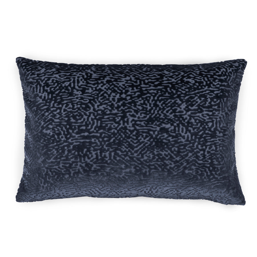 Velvet cushion cover with abstract pattern