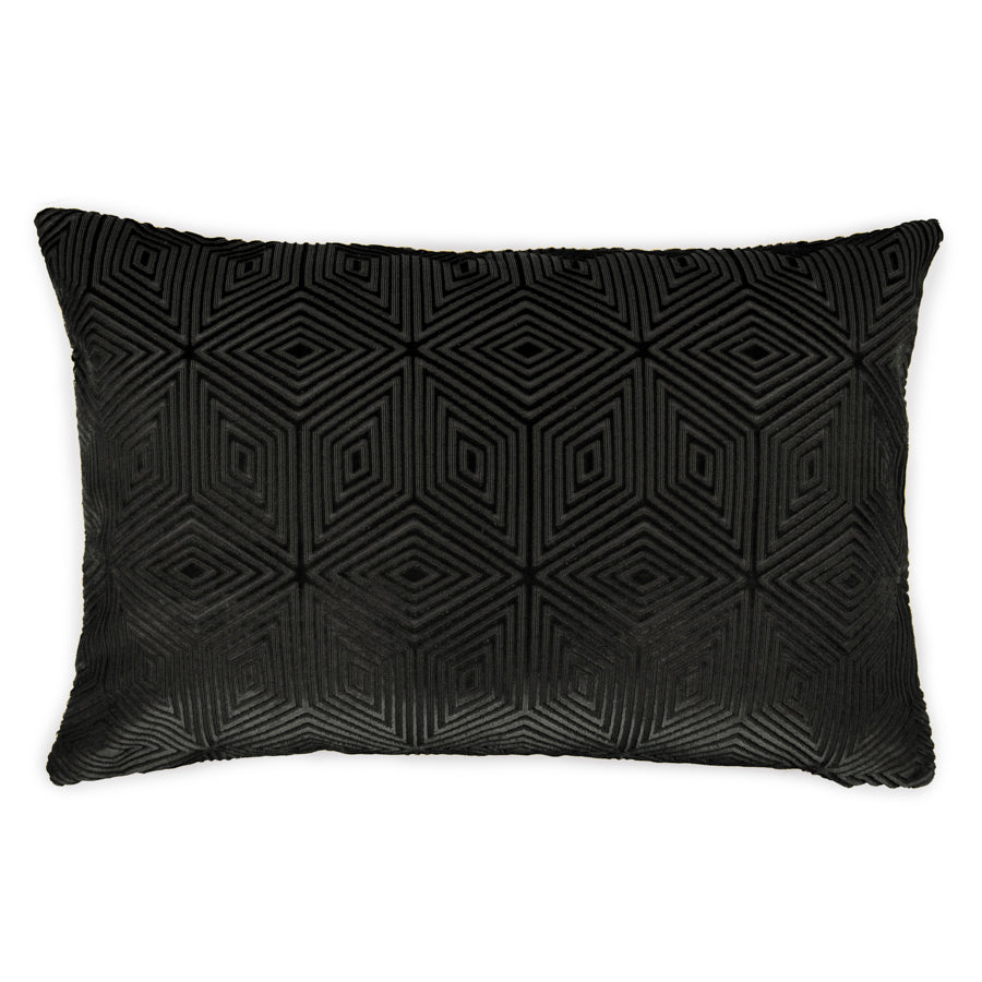 Velvet cushion cover diamond pattern