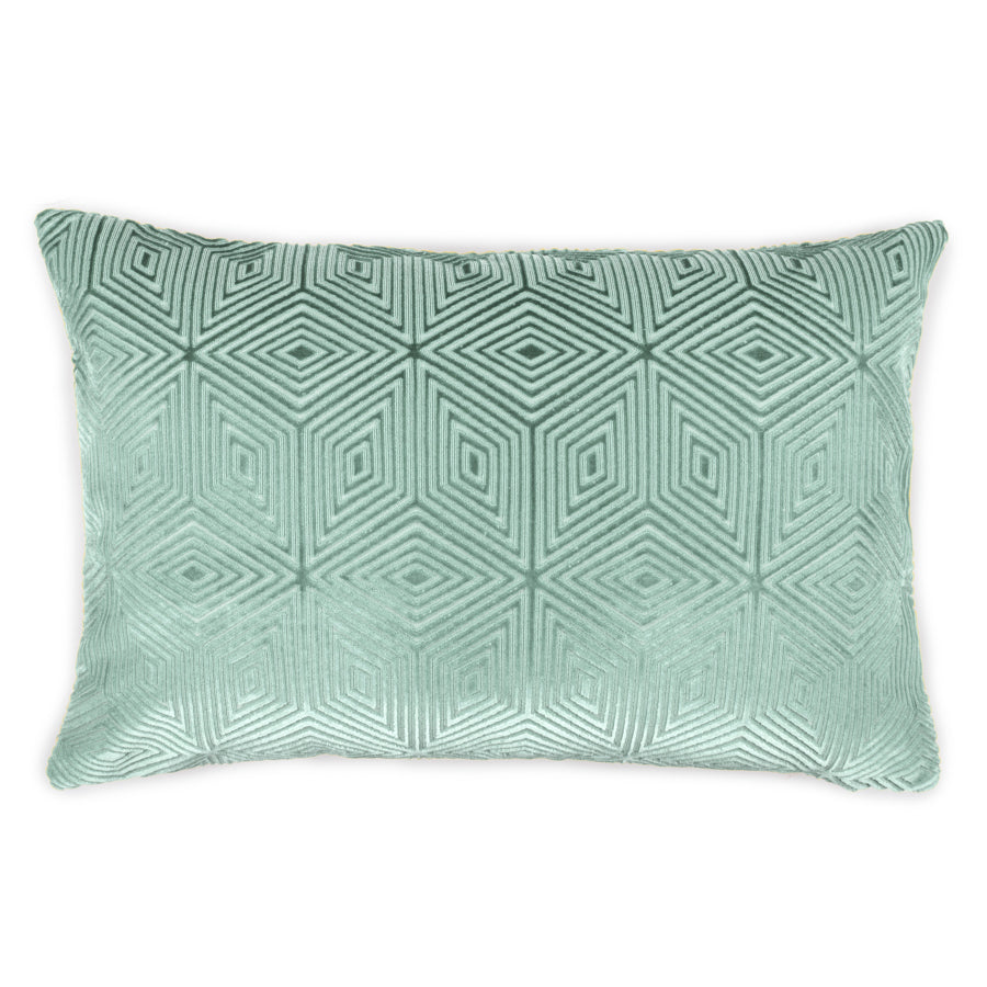 Velvet cushion cover diamond pattern