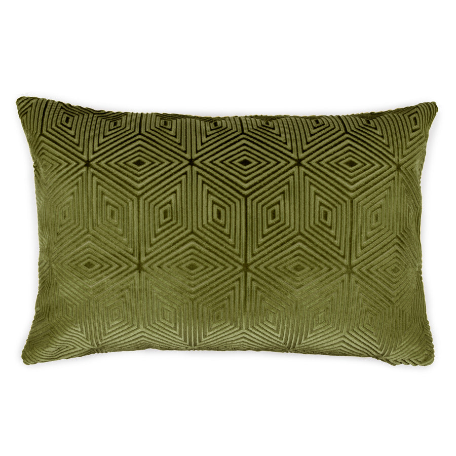 Velvet cushion cover diamond pattern