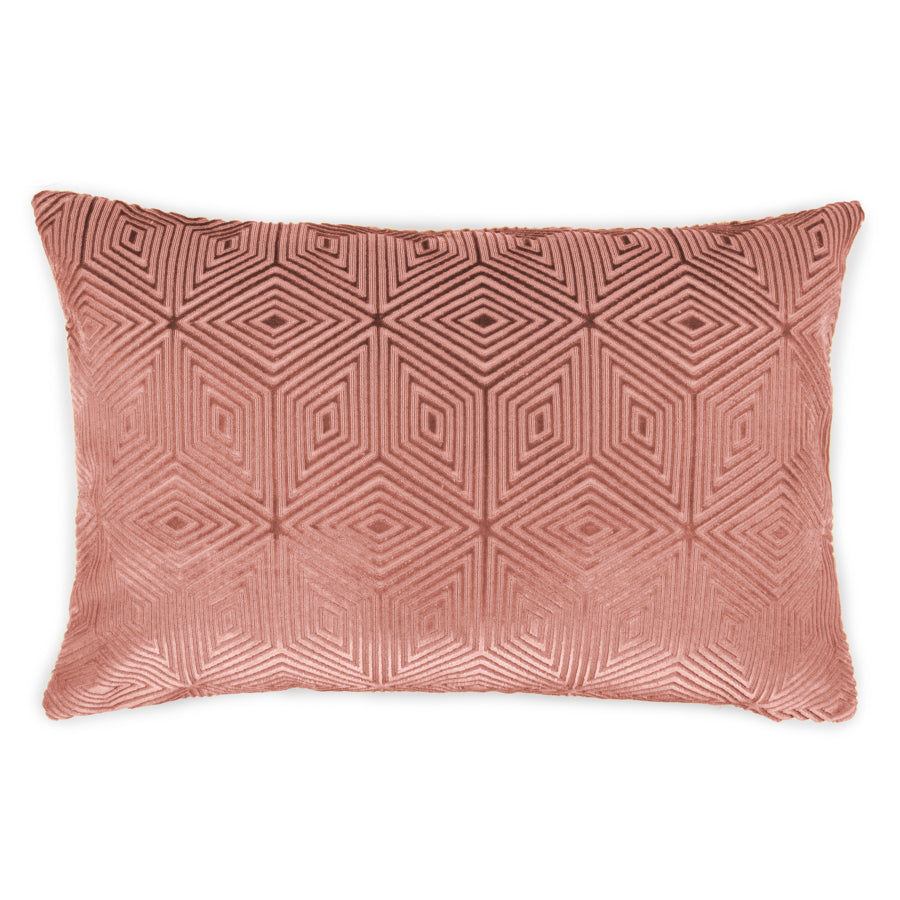 Velvet cushion cover diamond pattern