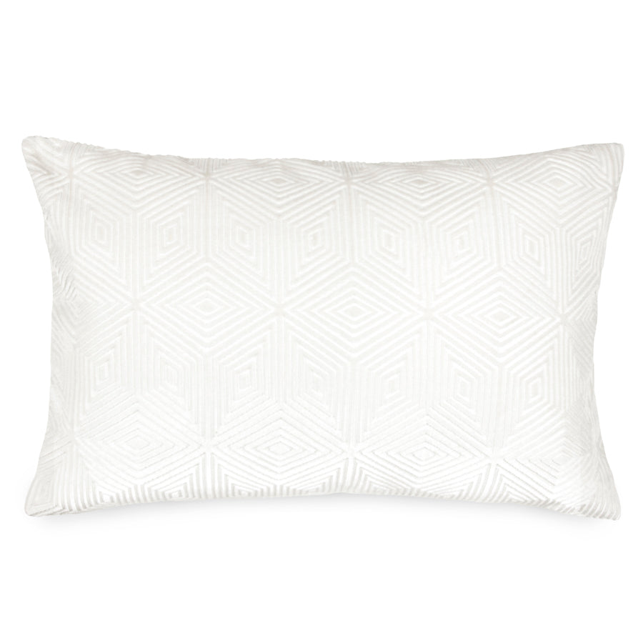 Velvet cushion cover diamond pattern
