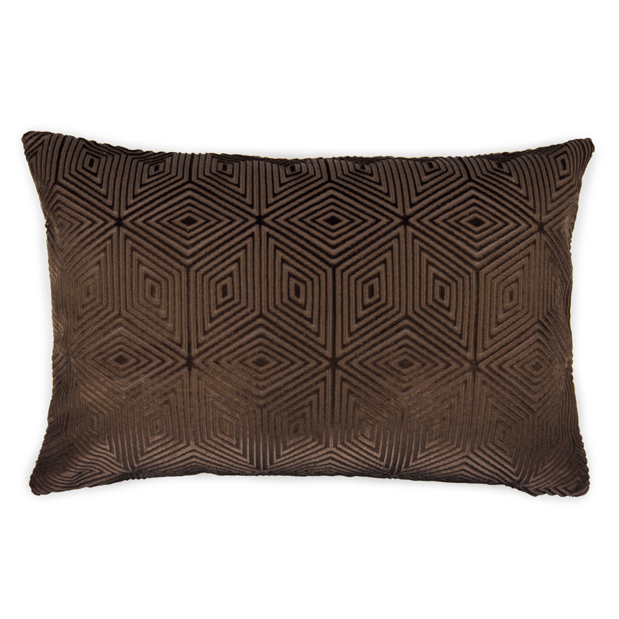 Velvet cushion cover diamond pattern