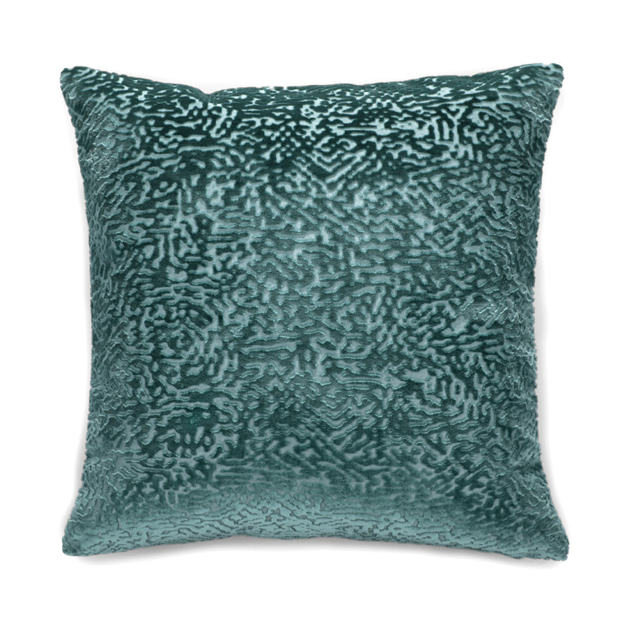 Velvet cushion cover with abstract pattern