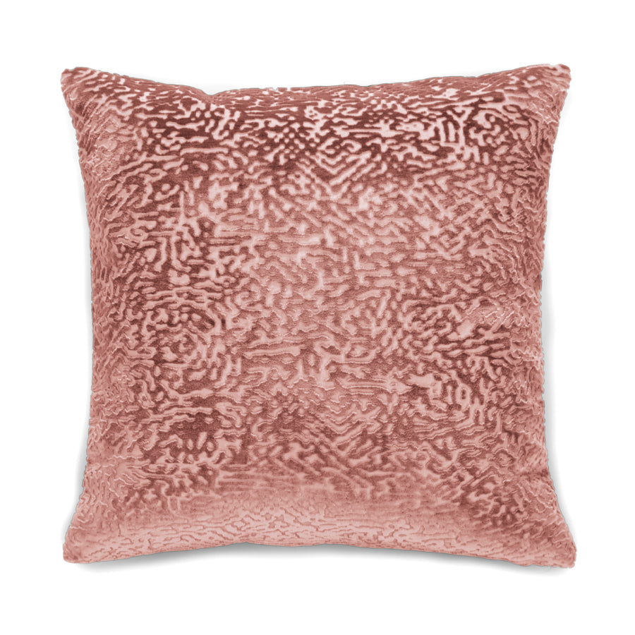 Velvet cushion cover with abstract pattern