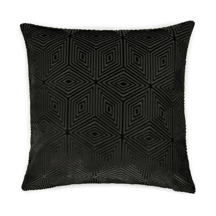 Velvet cushion cover diamond pattern
