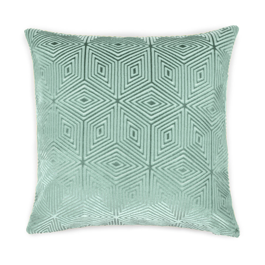 Velvet cushion cover diamond pattern