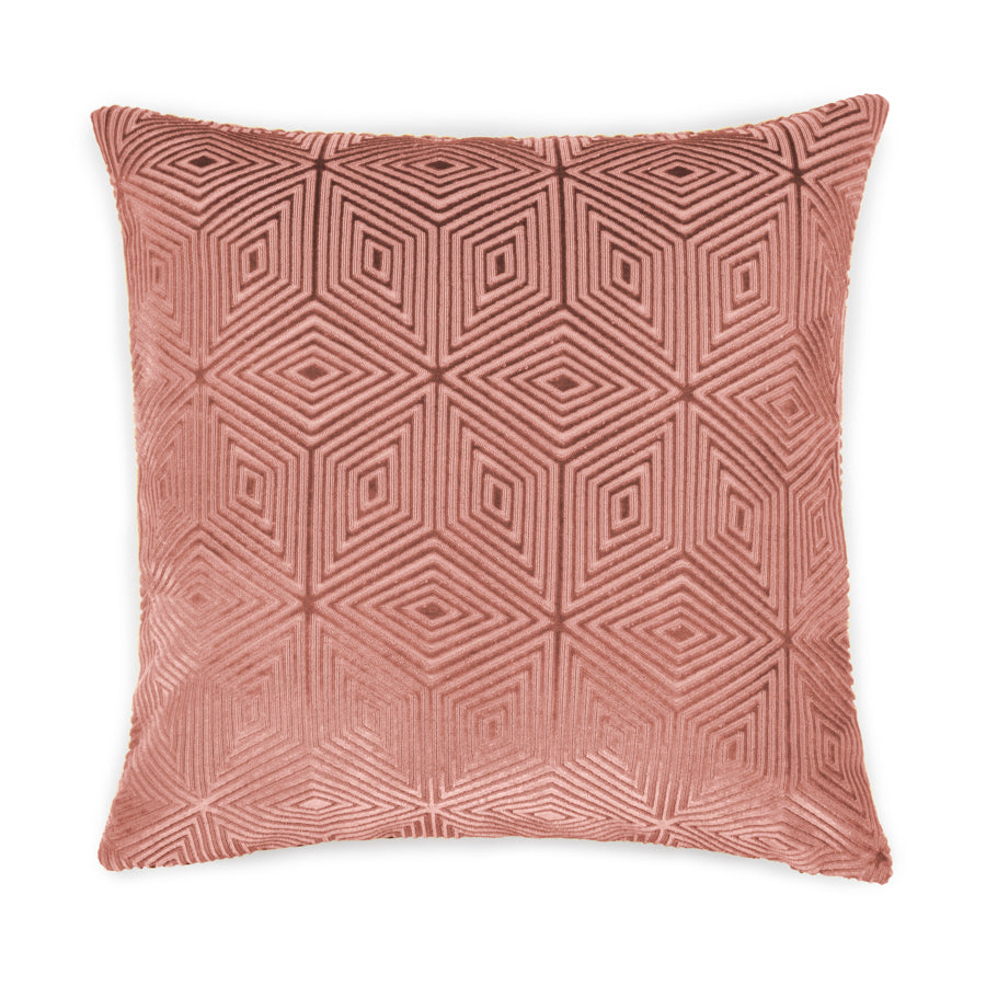 Velvet cushion cover diamond pattern