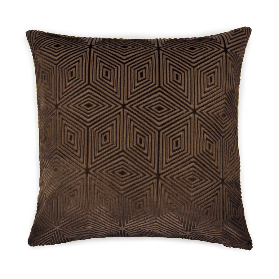 Velvet cushion cover diamond pattern