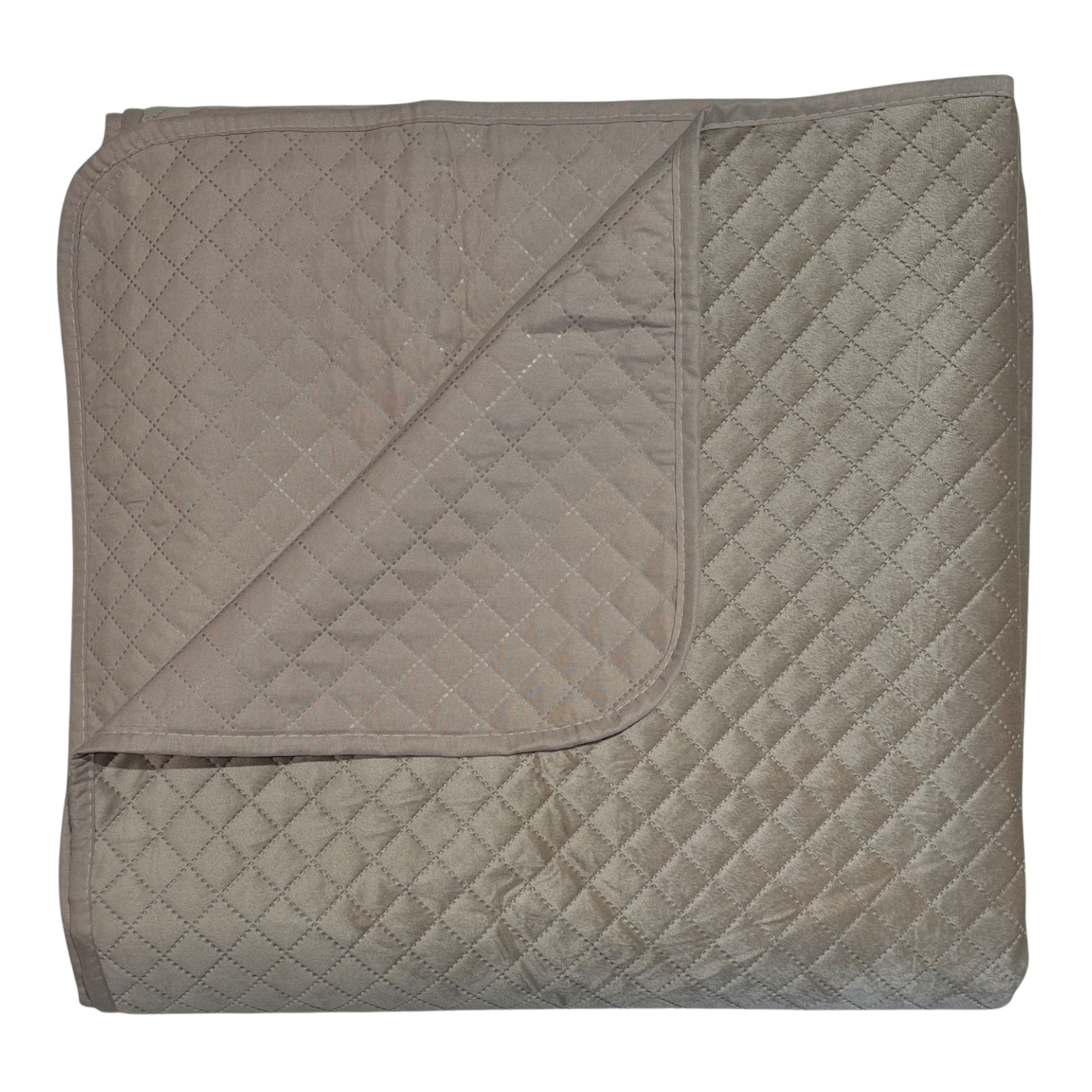 Quilted velvet throw