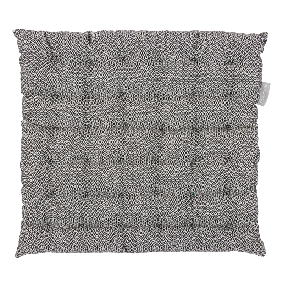 Polycotton seat cushion, made from recycled fabrics from textile production