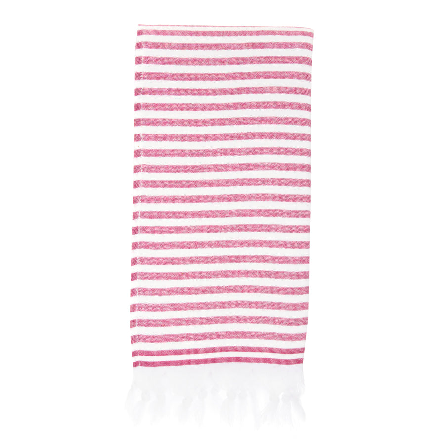 Reversible striped hammam terry towel