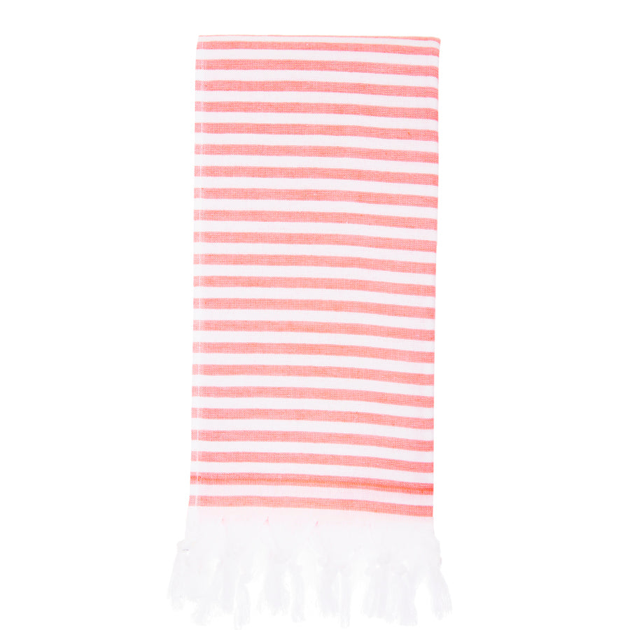 Reversible striped hammam terry towel