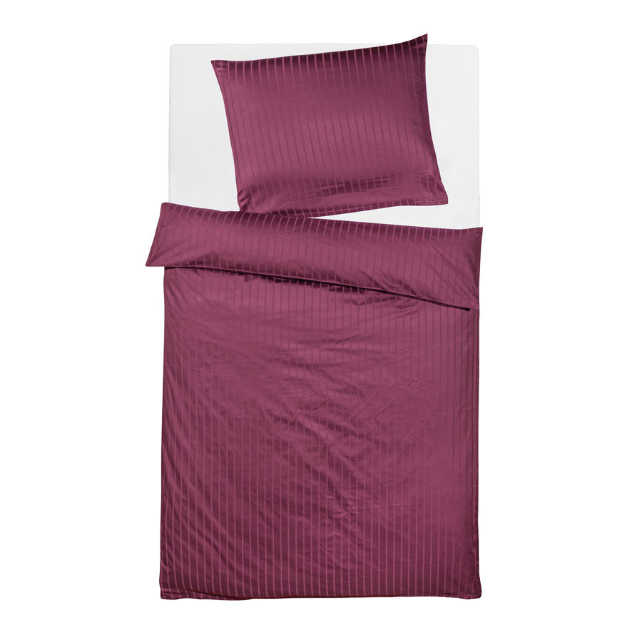 Jacquard bed linen stripes, organic cotton