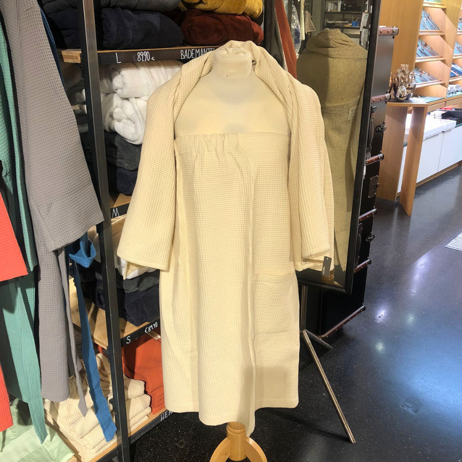 Waffle piqué sauna kilt, organic cotton