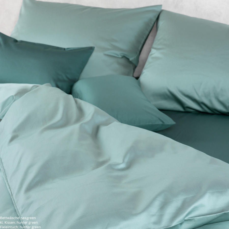 Fine satin fitted sheet, organic cotton