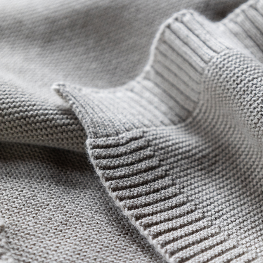 Knitted blanket, organic cotton