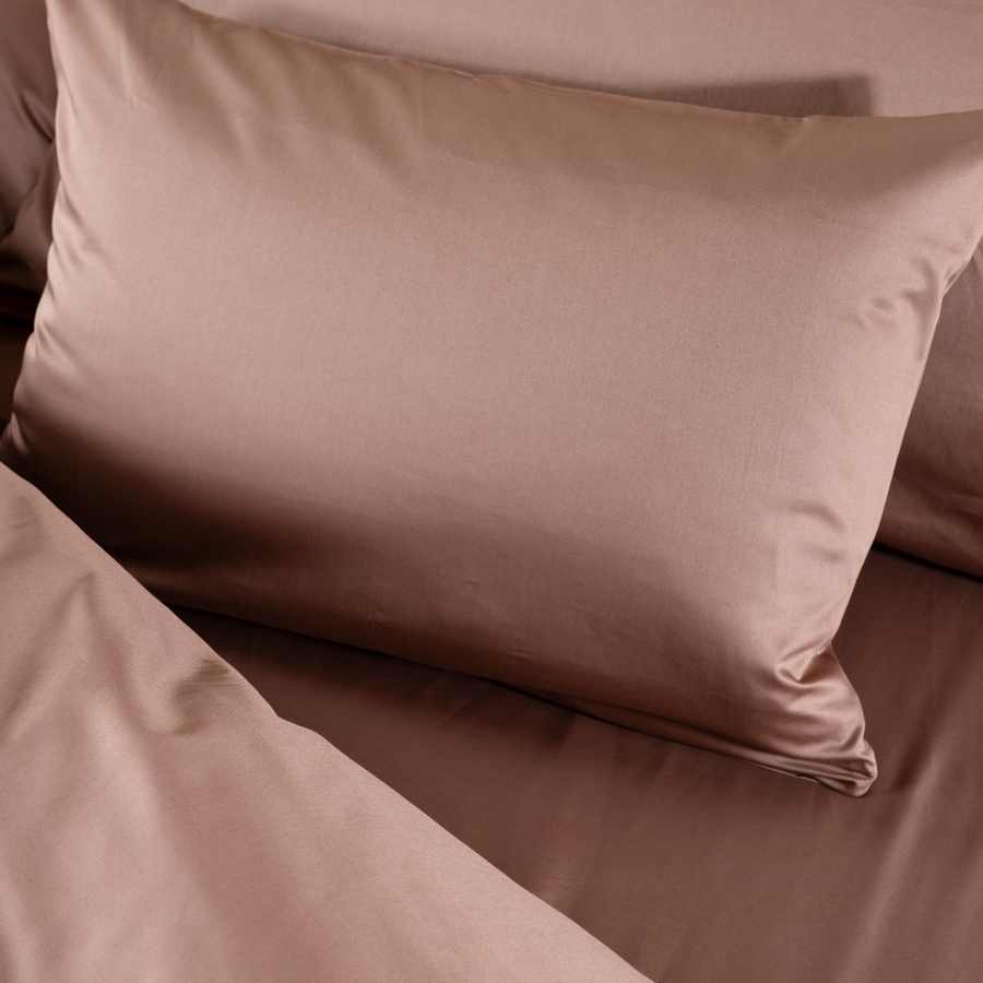 Fine satin cushion covers, organic cotton