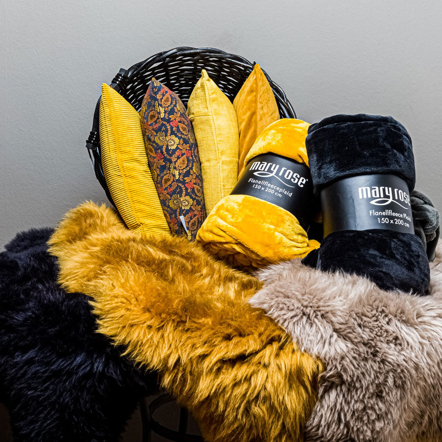 Sheepskins dyed