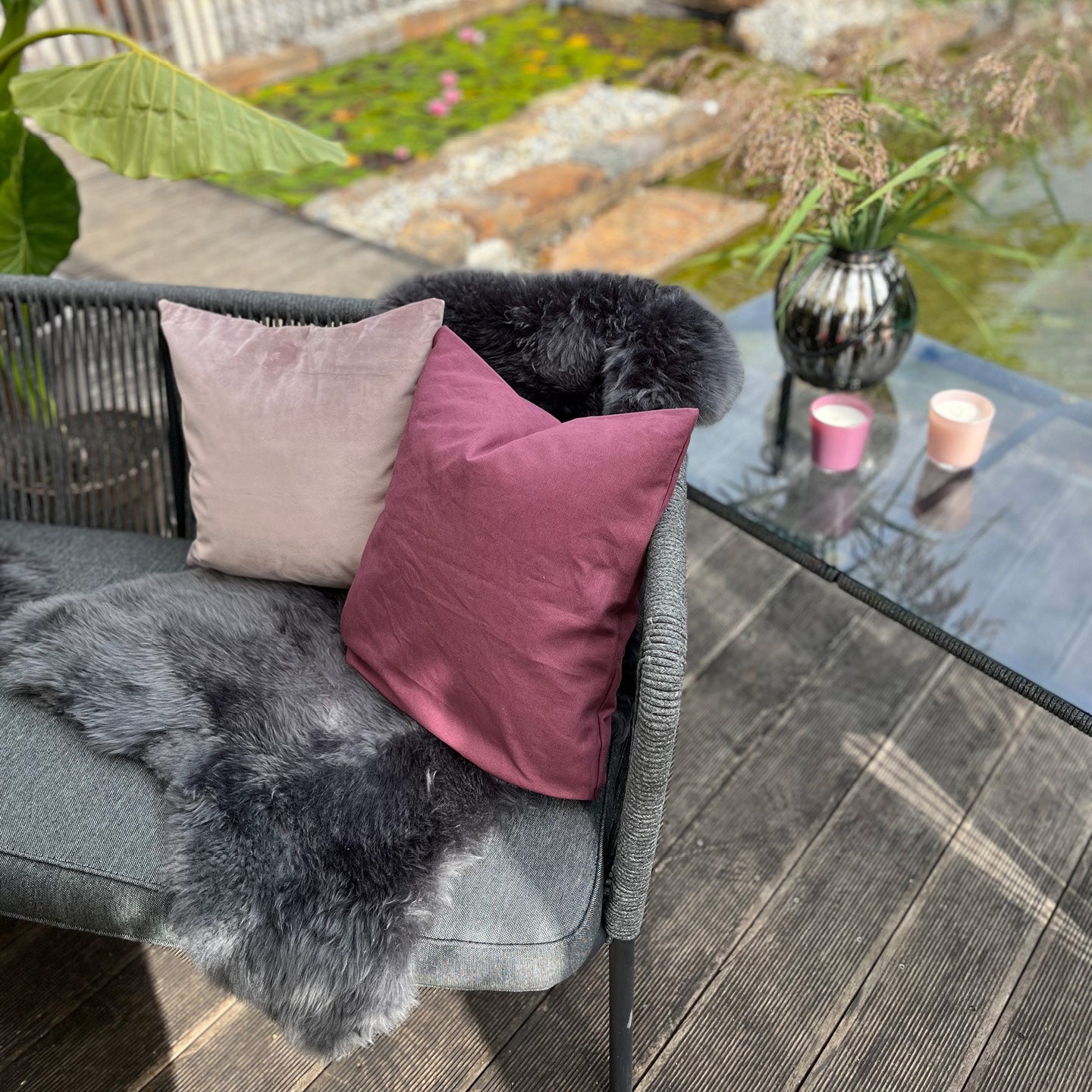 Sheepskins dyed