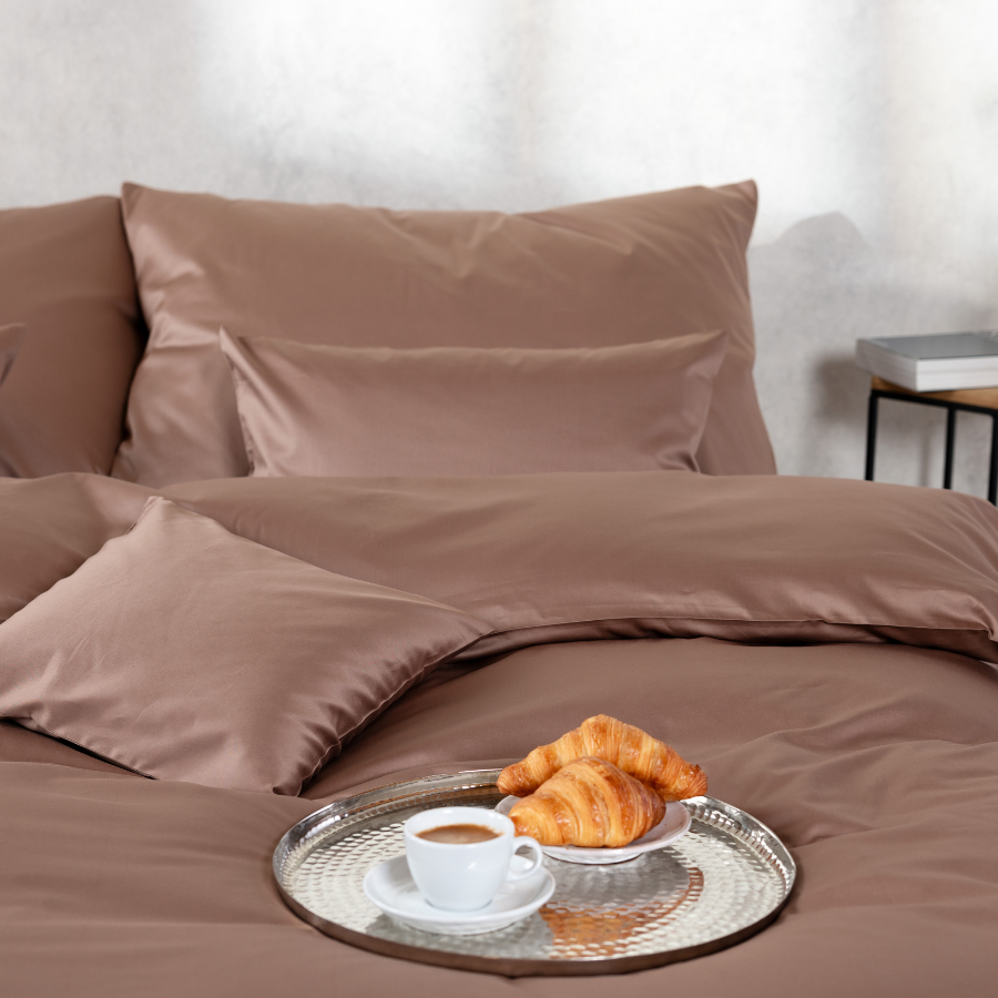 Linge de lit en satin fin, coton bio