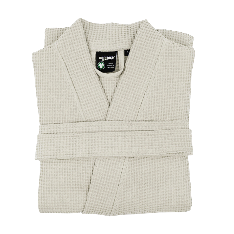 Peignoir en piqué gaufré, coton bio