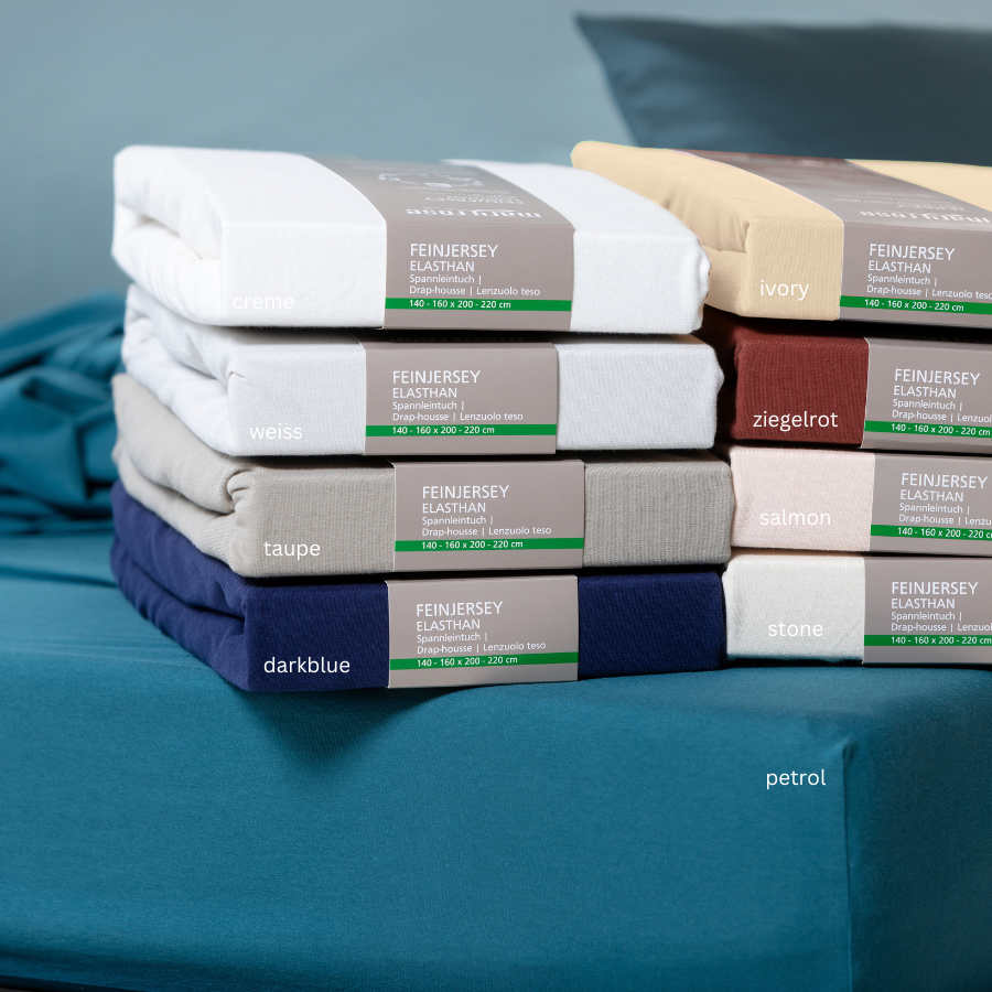Draps-housses en jersey avec élasthanne, coton bio & Cradle to Cradle Certified® Gold