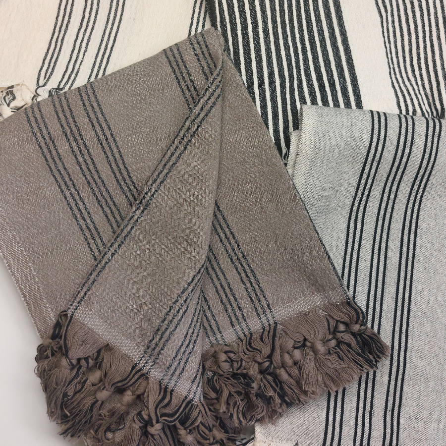 Drap de hammam à rayures