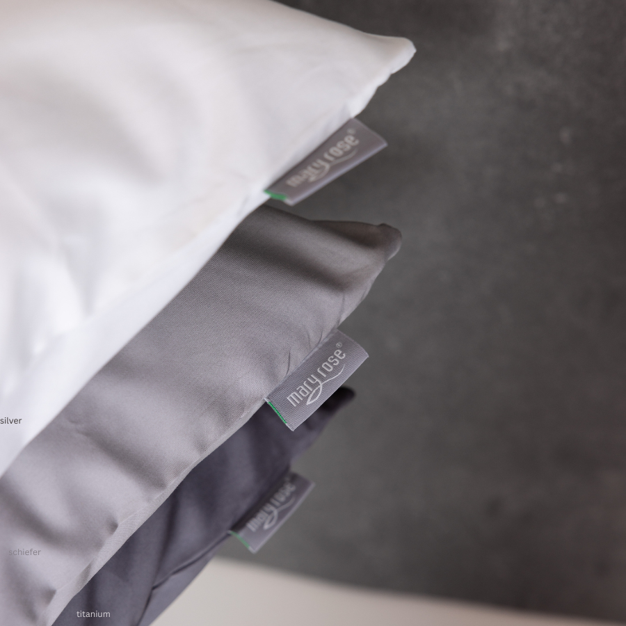 Housses de coussin en satin fin, coton bio