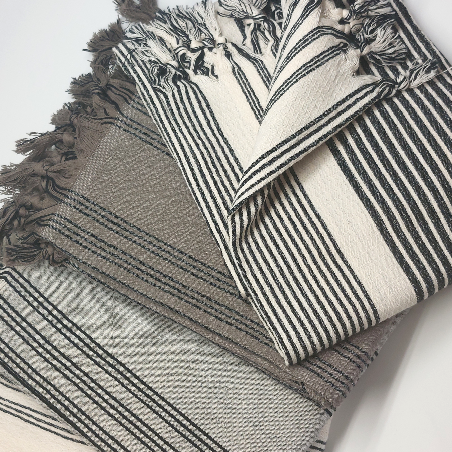 Drap de hammam à rayures