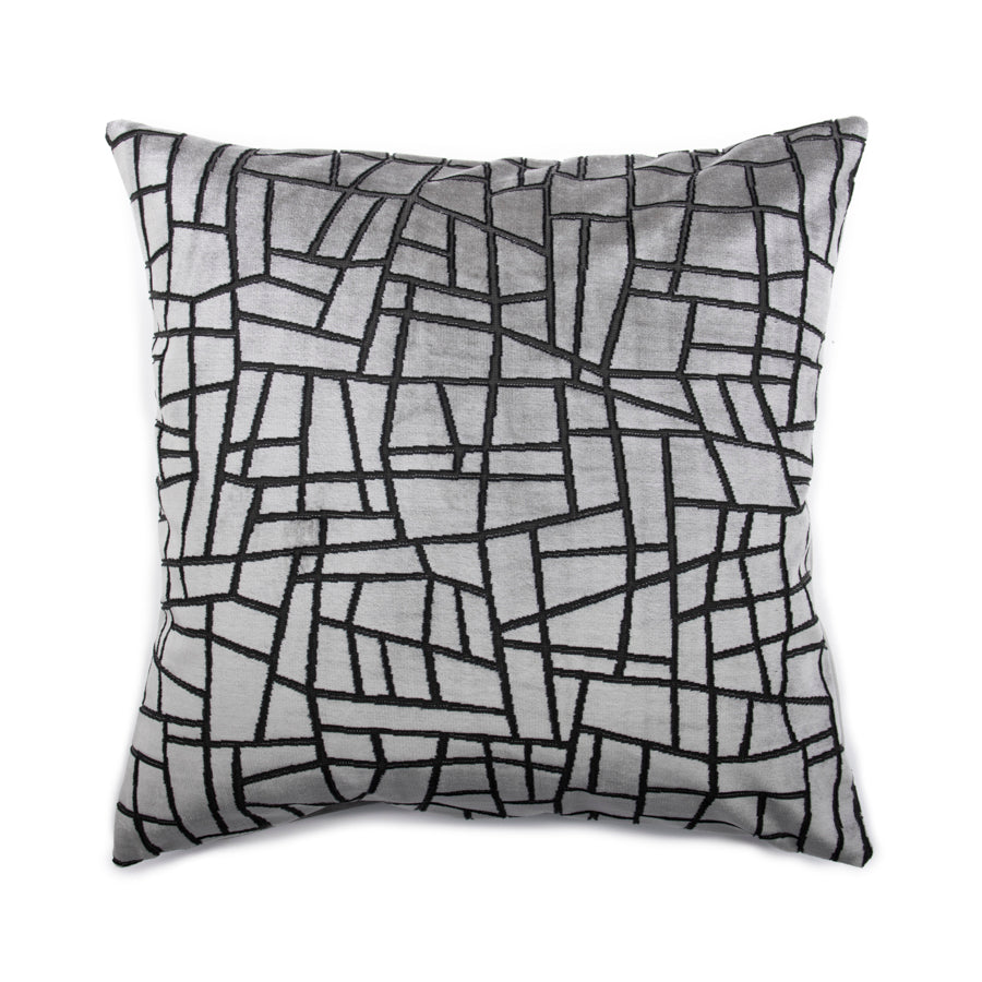 Housse de coussin en velours avec motif mosaïque