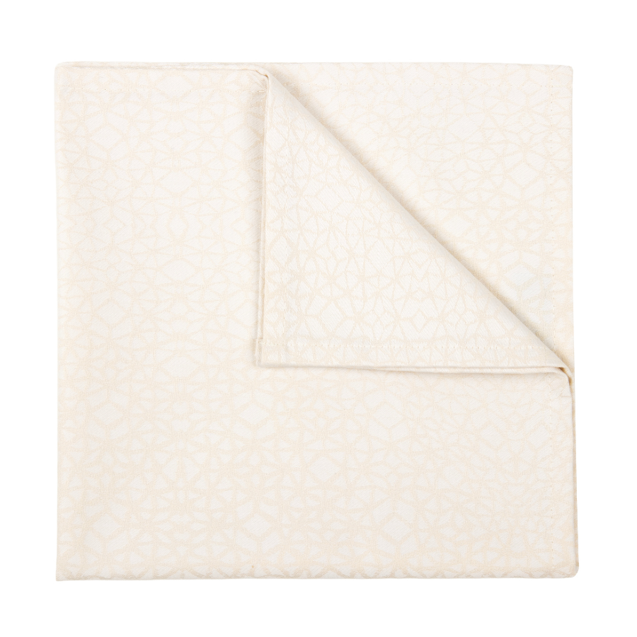 Serviette en coton avec motif graphique raffiné