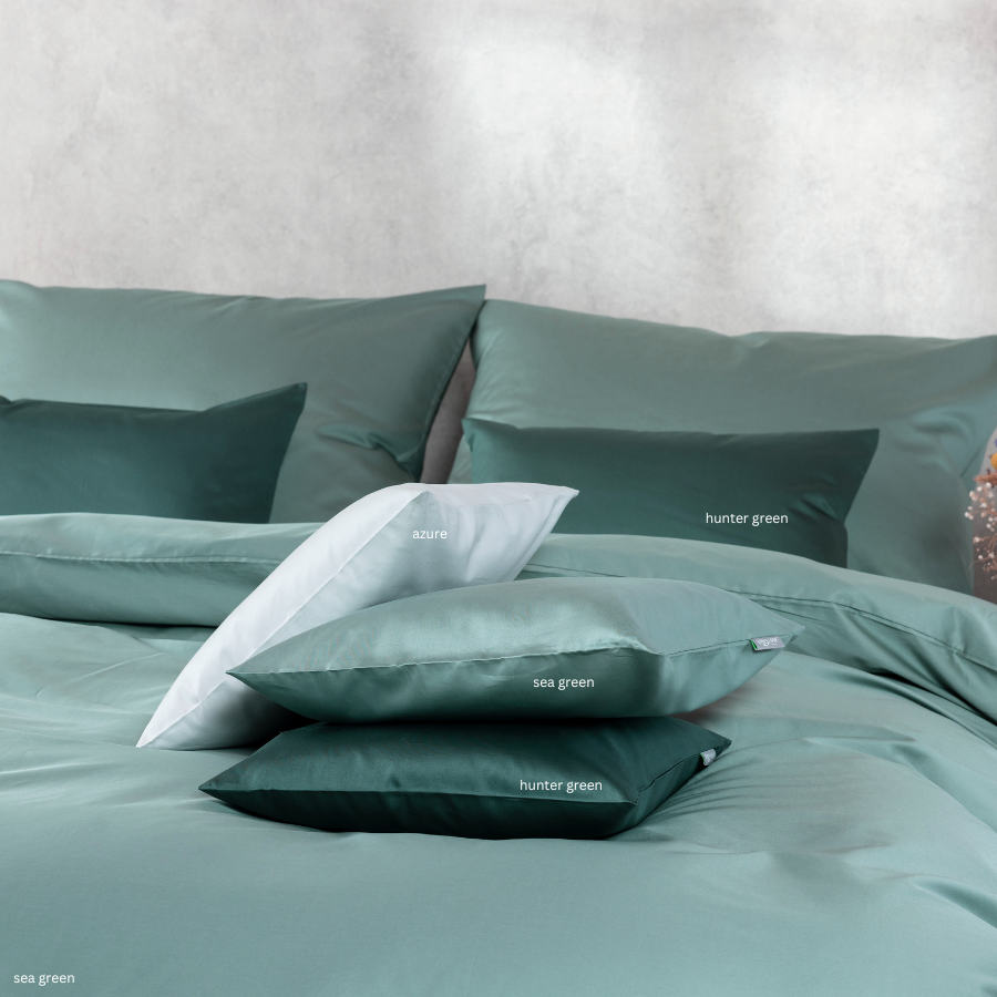 Housses de coussin en satin fin, coton bio