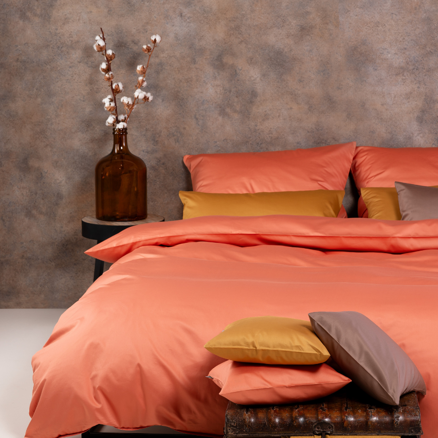 Satin fin orange, bronze, taupe