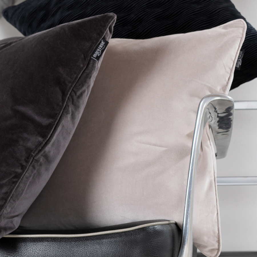 Housse de coussin en velours, pur coton
