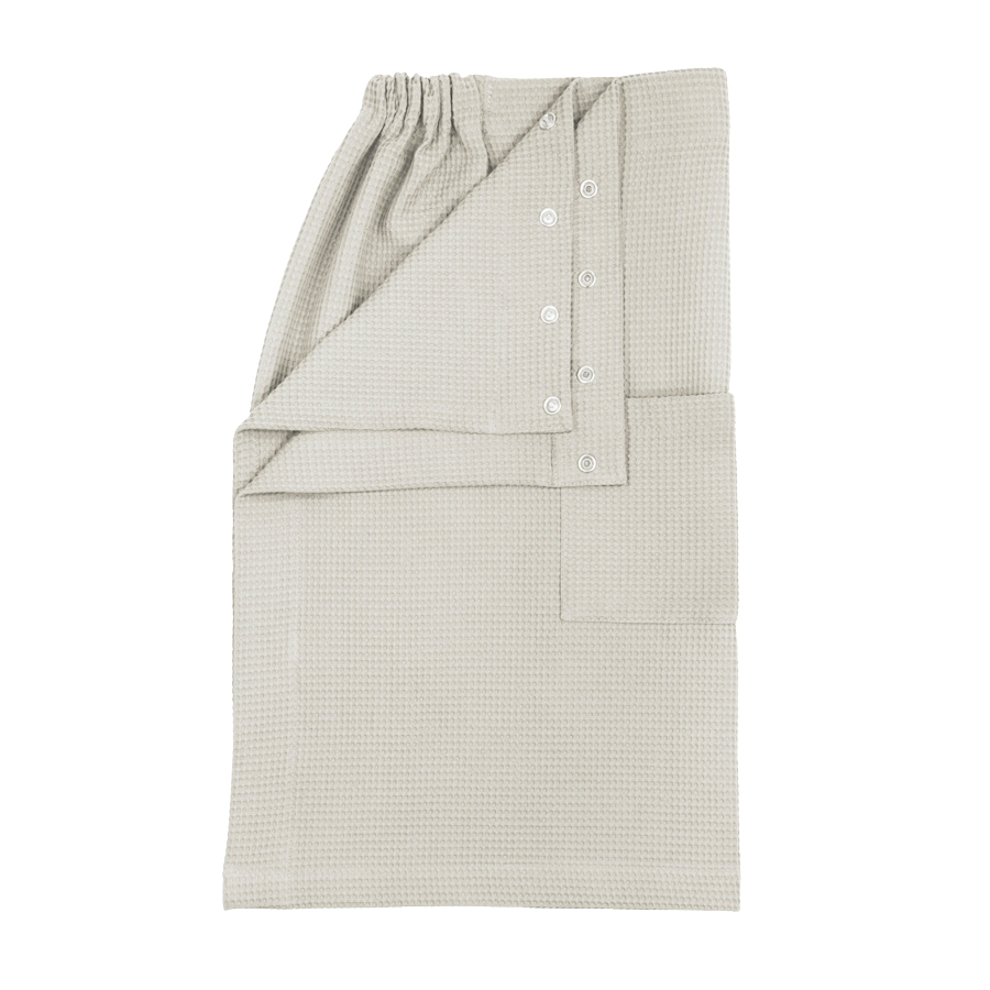 Kilt de sauna en piqué gaufré, coton bio