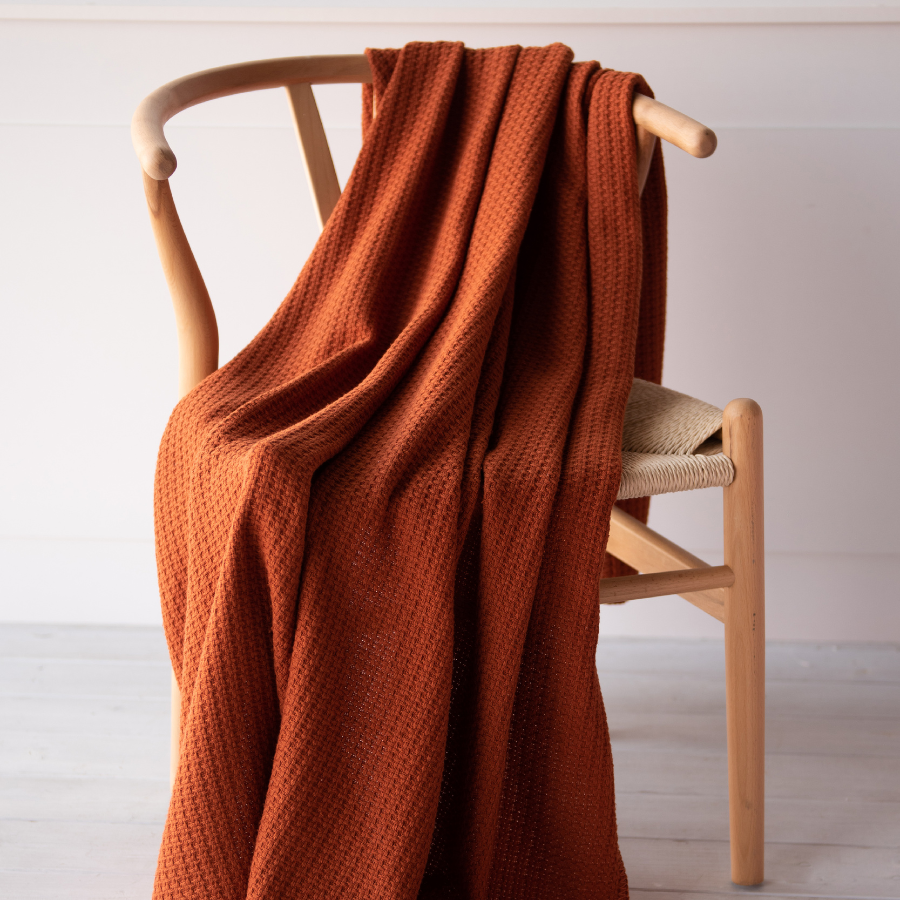 Couverture en tricot doux, 100% coton