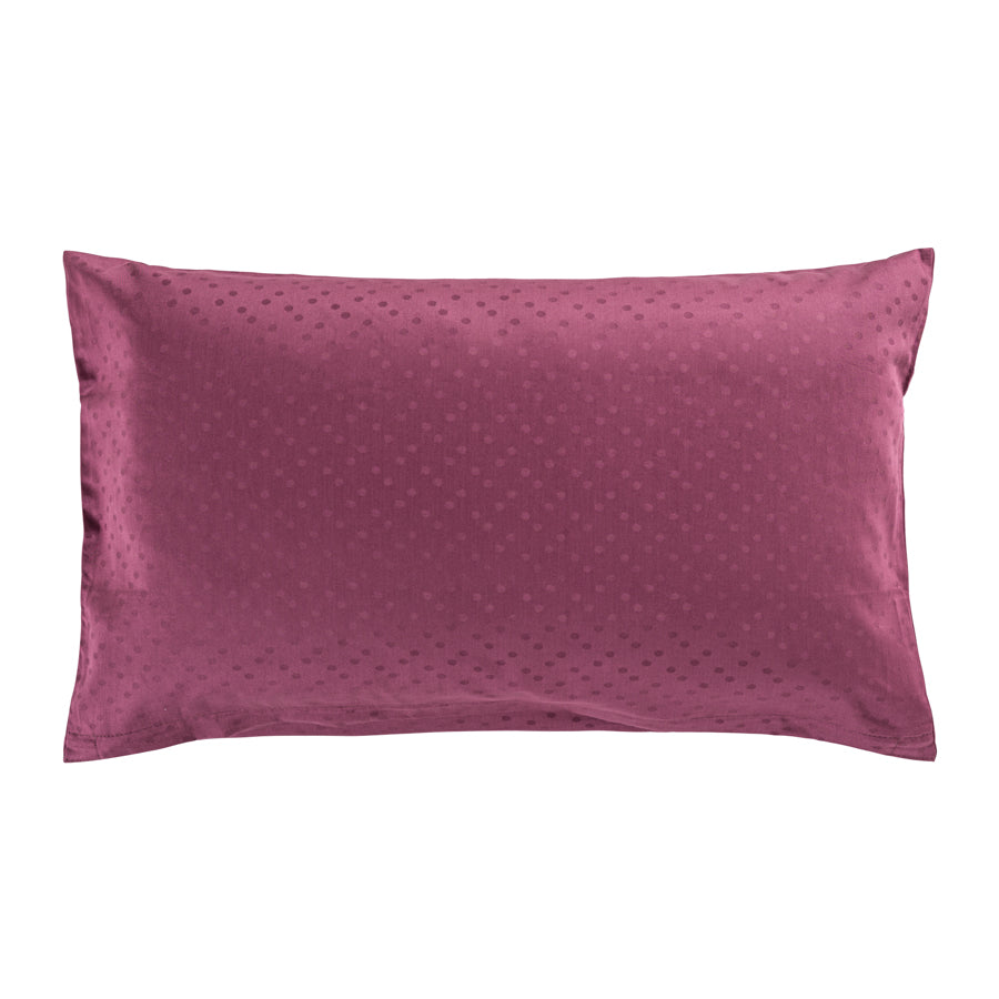Housse de coussin jacquard à pois, coton bio