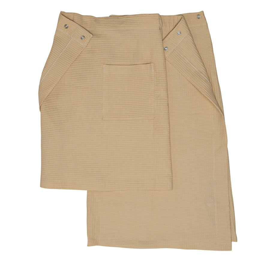 Kilt de sauna en piqué gaufré, coton bio