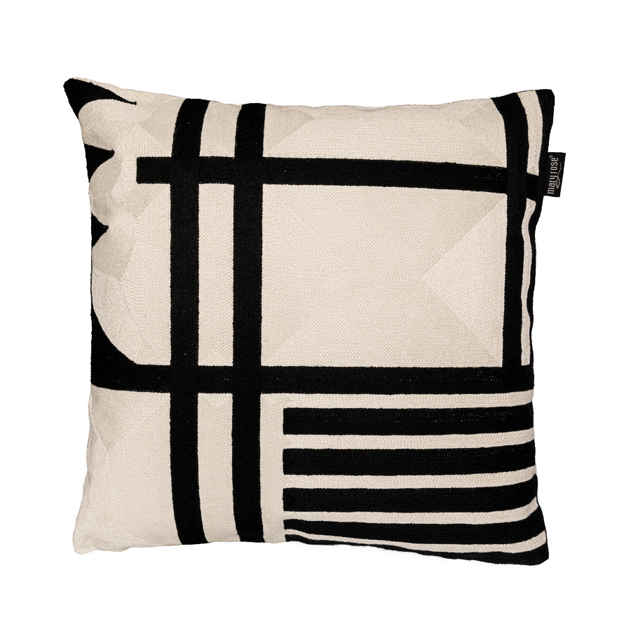 Housse de coussin brodée