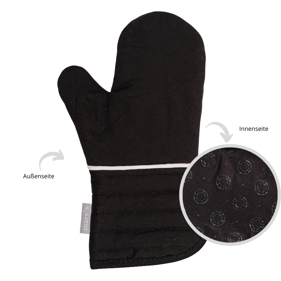 Gant de cuisine avec impression silicone sur une face