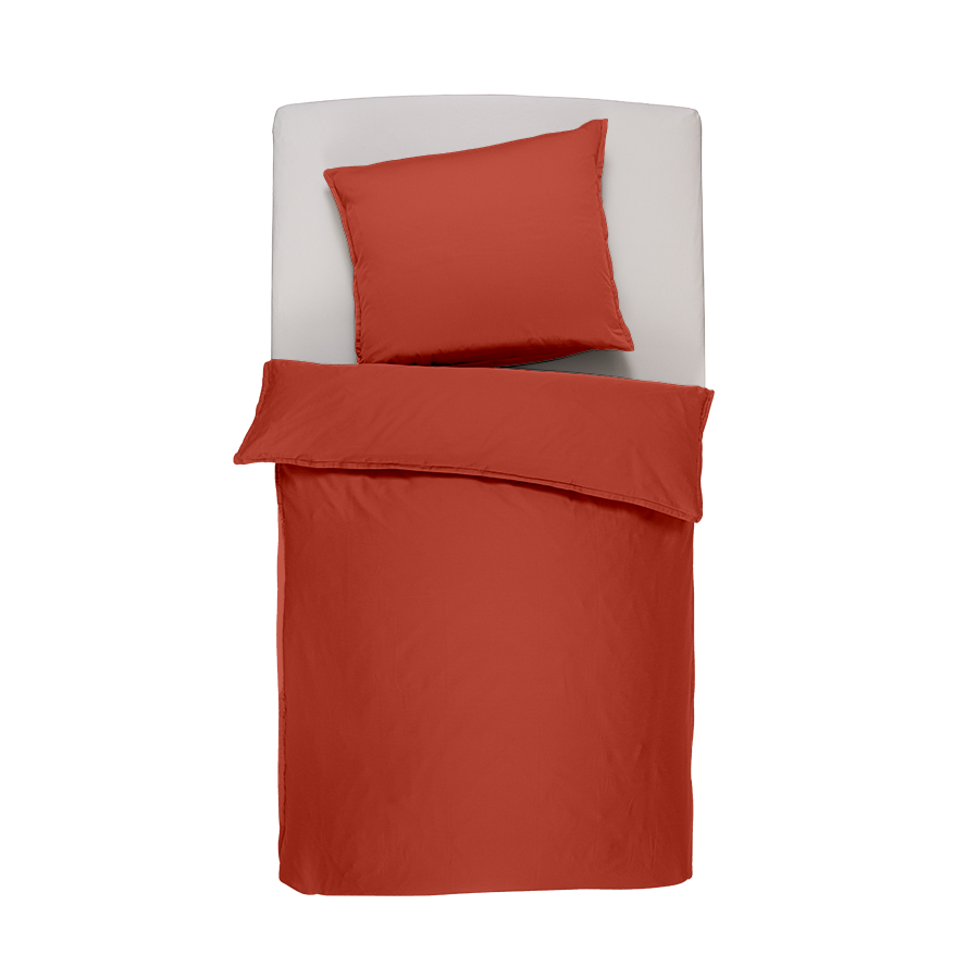 Biancheria da letto reversibile in raso e flanella, cotone biologico