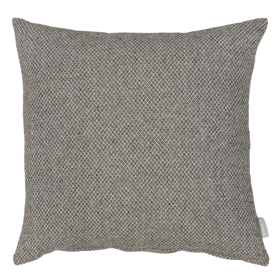 Cuscino decorativo in policotone, rivestimento realizzato con tessuti riciclati provenienti dalla produzione tessile